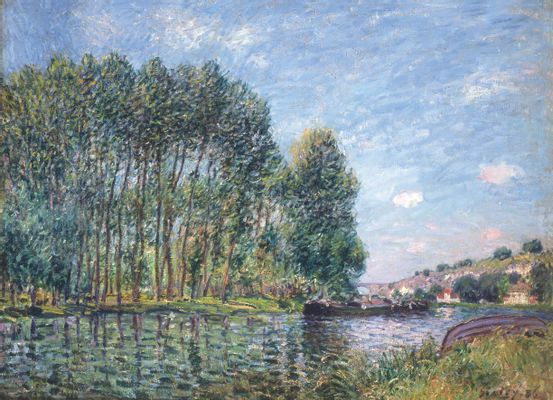 Alfred Sisley - Turning from Loing to Moret. Spring