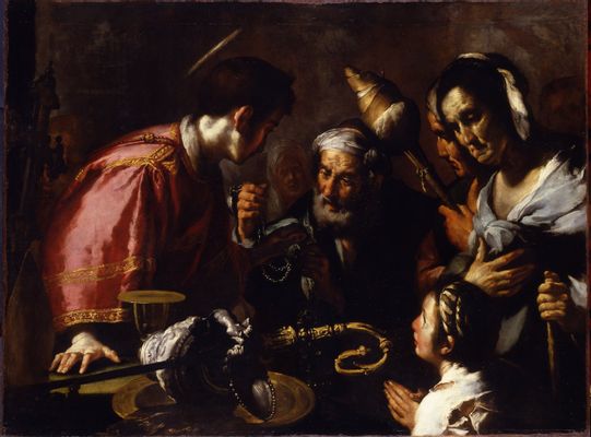 Bernardo Strozzi, detto il Cappuccino - Carità di san Lorenzo