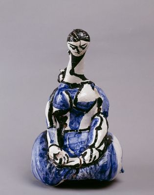 Pablo Picasso - Bottiglia: donna inginnocchiata