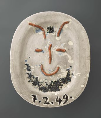Pablo Picasso - Piatto rettangolare con testa di fauno