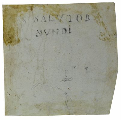 Leonardo da Vinci - Studio per la scritta SALV[A]TOR MVNDI