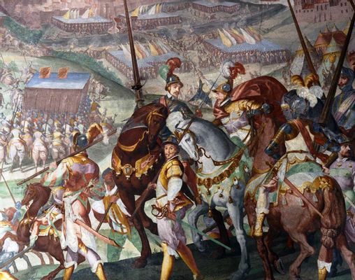 Lazzaro Tavarone - Assedio di Lisbona (particolare)