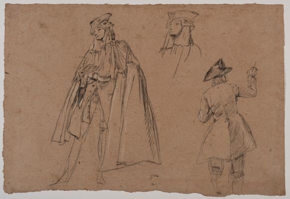 Pietro Longhi - Pittore al cavalletto; due gentiluomini in bauta