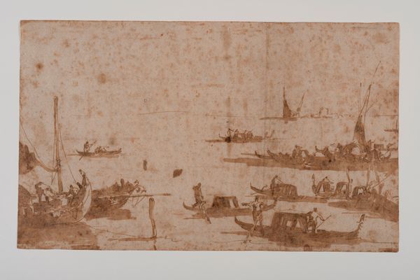 Francesco Guardi - Gondole, barche e bragozzi