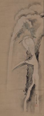 Kō Sūkoku - A white heron 
