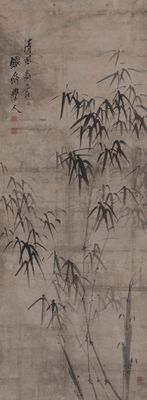 Tomioka Tessai - Some stalks of bamboo grass
