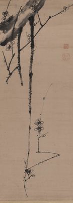 Itō Jakuchū - An almost calligraphic handling of branches of a flowering plum