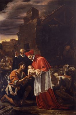 Orazio Borgianni - San Carlo Borromeo visita gli appestati
