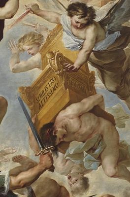 Luca Giordano - St. Michael the Archangel defeats the rebel angels, detail