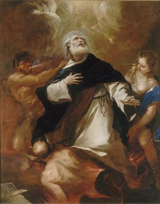 Luca Giordano - Vision of St. Dominic rising above human passions