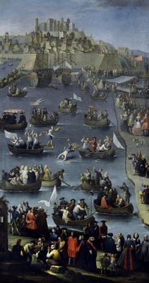 Giovanni Michele Graneri - Nautical party at the port of Cagliari
