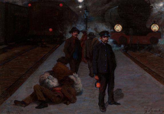 Giovanni Battista Crema - Night work at Termini Station