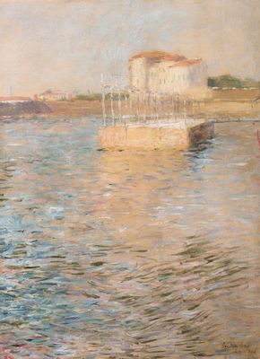 Alfredo Müller - Sole d'aprile or the Pancaldi baths in Livorno