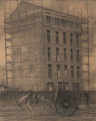 Umberto Boccioni - casa en construccion