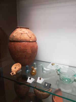 Cinerary urn and cerrione necropolis equipment