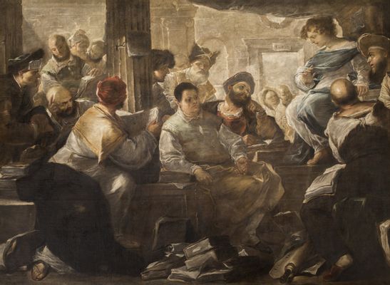 Luca Giordano - Streit Jesu unter den Ärzten