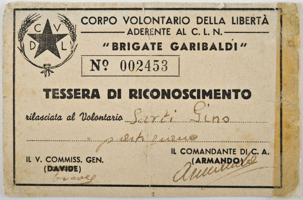 Personal identification cards of the partisans