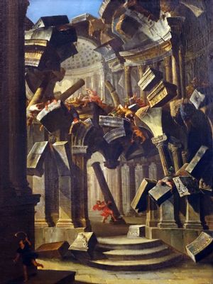 Antonio Joli - Samson breaks down the temple