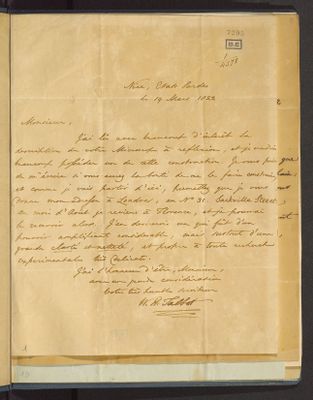 Letter from Talbot