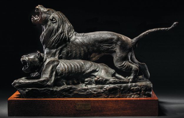 Antonio Ligabue - Lion and lioness