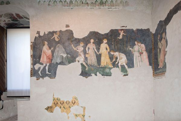 Cycle of frescoes inspired by Boccaccio's Teseide