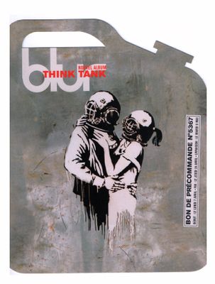 Banksy - Blur Think Tank promotional invitation