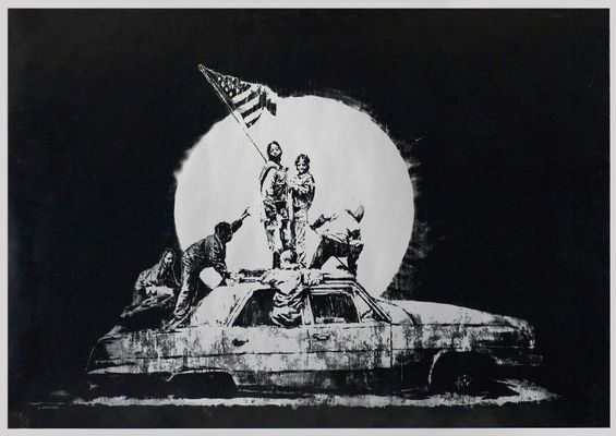 Banksy - Flag (Silver)