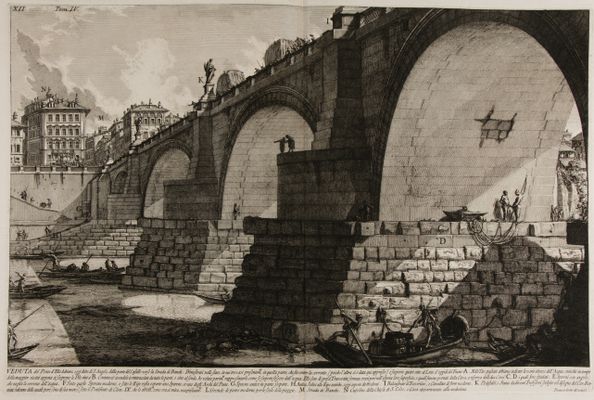 Giambattista Piranesi - Vue du pont EIio Adriano