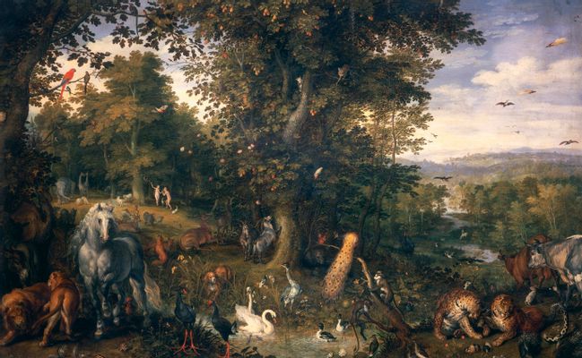 Jan Brueghel il Vecchio - Paradis terrestre avec péché originel