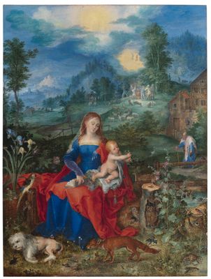 Jan Brueghel il Vecchio - Madonna and Child with animals