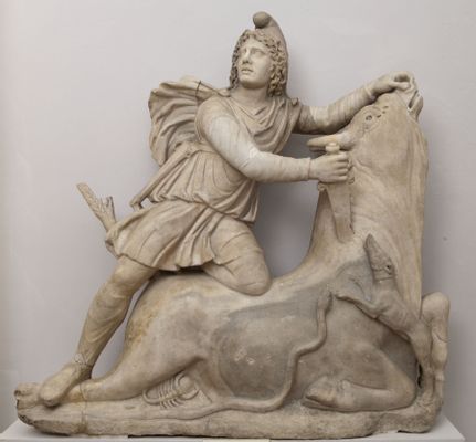 High relief with Mithras killing the bull