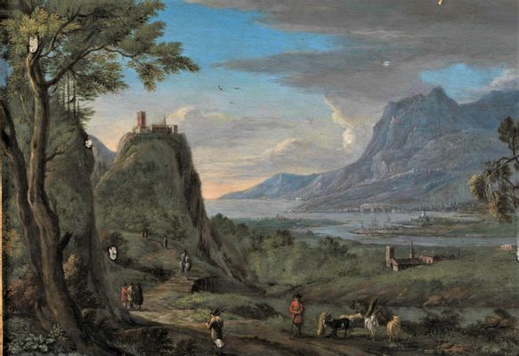 Hendrik Frans van Lint - Imaginary coastal view