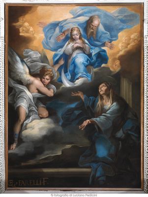 Giacomo Farelli - Sant’Anna offre la Vergine bambina al Padre Eterno 