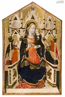 Enthroned Madonna with Child and Angels