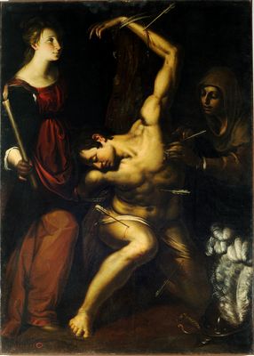 Benigno Vangelini - San Sebastiano curated by the pious Irene
