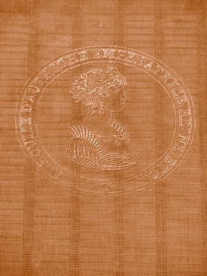 Forma da carta filigranata con le immagini di Napoleone Bonaparte e Maria Luisa d’Austria