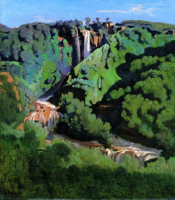 Jean Baptiste Camille Corot - The Marmore waterfall in Terni