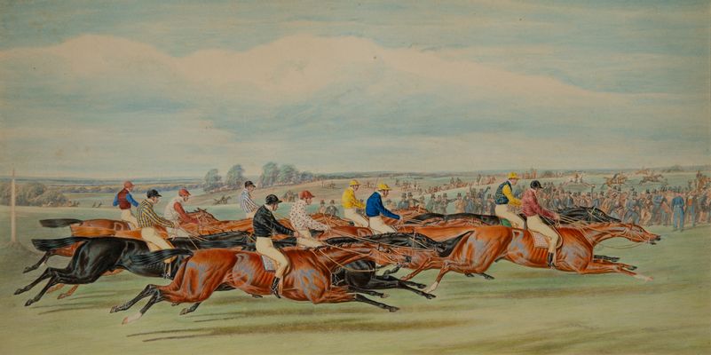 Fores' Racing Series, Plate 3, The Run In