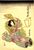 Utagawa Toyokuni I - Personaje femenino con lámpara.