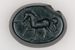 Black jasper engraved with victorious horse with palm branch