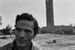 Gideon Bachmann - Pier Paolo Pasolini at the Chia Tower, Viterbo