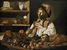 Francesco Boneri, detto Cecco del Caravaggio - Interior con naturaleza muerta y joven con flauta