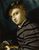 Lorenzo Lotto - Porträt eines jungen Mannes mit Petrarchino