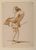 Giambattista Tiepolo - Caricature d'homme bossu debout et de profil, tricorne à la main et épée