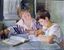 Armando Spadini - Bambini che studiano