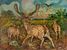Antonio Ligabue - Fallow deer with landscape
