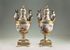 Coppia di vasi decorativi ornati con soggetti neoclassici