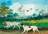Antonio Ligabue - Hunting dogs with landscape