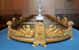 Centro de mesa en bronce dorado y espejos