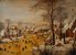 Pieter Brueghel, detto il Giovane - Winter landscape with skaters and bird trap